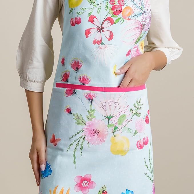Maison d' Hermine 100% Cotton Apron for women with Pocket Kitchen Chef Apron for Men Cooking Spring Summer