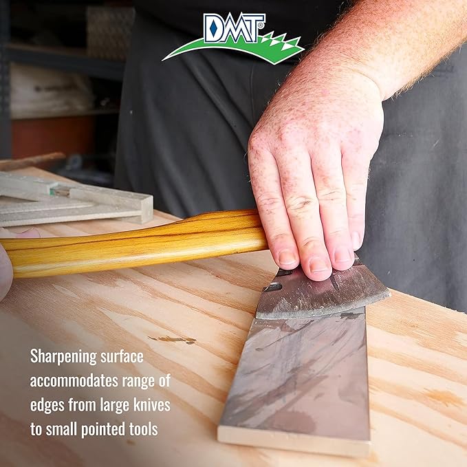 DMT D8C Dia-Sharp Bench Stone - Diamond Knife Sharpener for the Workshop, Jobsite or Kitchen - Coarse (325) - Flat Diamond Sharpening - Non-Slip Knife Sharpener- Made in the USA - 8 x 3 x 0.38 Inches