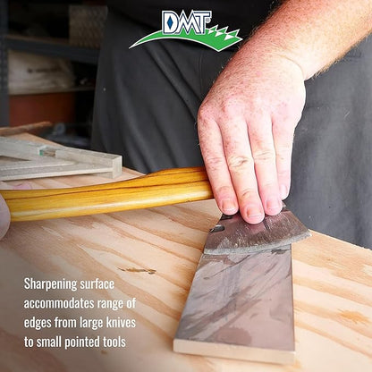 DMT D8C Dia-Sharp Bench Stone - Diamond Knife Sharpener for the Workshop, Jobsite or Kitchen - Coarse (325) - Flat Diamond Sharpening - Non-Slip Knife Sharpener- Made in the USA - 8 x 3 x 0.38 Inches