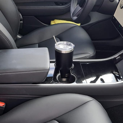 WETOWETO 20oz Tumbler, Stainless Steel Vacuum Insulated Coffee Tumbler Cup, Double Wall Powder Coated Leak-proof Travel Coffee Mug Cup (Black, 1 Pack)