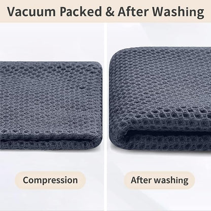 Homaxy 100% Cotton Kitchen Towels and Dishcloths Set, 12 x 12 Inches and 13 x 28 Inches, Set of 10 Bulk Kitchen Towels Set, Ultra Soft Absorbent Dish Cloths for Washing Dishes, Multicolor