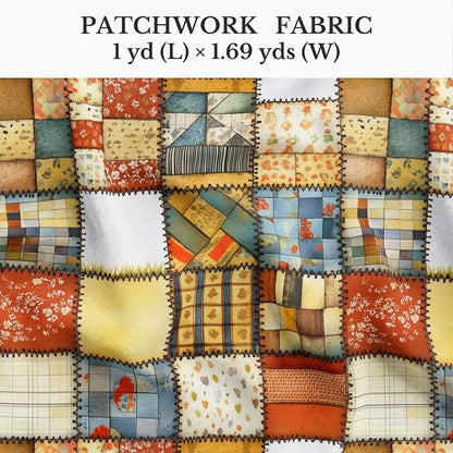 100% Cotton Fabric by the Yard – Turkish Quality Quilting & Sewing Fabric, 1 Yard x 1.69 Yards Wide, Patchwork Cotton for Crafts