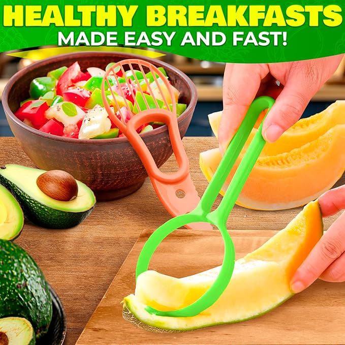 9 Pcs Fruit Slicer Set – Pineapple Corer and Slicer, Watermelon Cutter, Strawberry Huller, Apple Cutter, Avocado, Kiwi Tool and More – Stainless Steel Fruit Cutting Tools for Summer Parties and BBQs