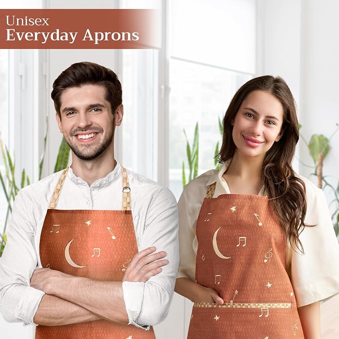 Maison d' Hermine 100% Cotton Apron for women with Pocket Kitchen Chef Apron for Men Cooking Spring Summer