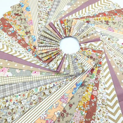 42Pcs Cotton Jelly Roll Fabric Strips - 2.5×19.6 Inch Pre-Cut Quilting Bundles for Sewing, Patchwork | DIY Cushions, Tablecloths, Home Decor (01)