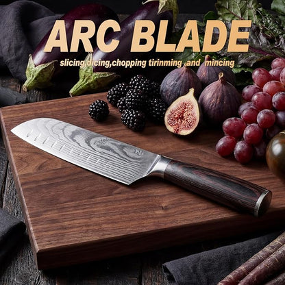 Kitchen Knife, High Carbon Stainless Steel Professional Sharp Chef Knife Set, Japanese Chefs Knives for Home Food Cooking Meat Cutting, Chopping Knife