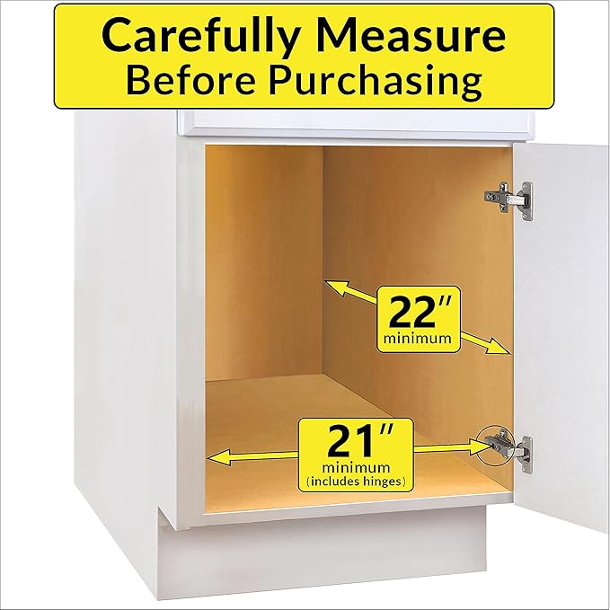 LYNK PROFESSIONAL® Pull Out Cabinet Organizer, 20" x 21" Slide Out Cabinet Organizer Pull Out Drawer – Pull Out Shelves for Kitchen Cabinets – Under Sink Organizers - Lifetime Ltd. Warranty, Chrome