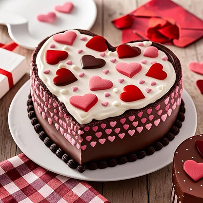 Tiawudi Heart Shaped Cake Pans, Large Heart Cake Pan, Nonstick Baking Molds, 9.5 Inch Cake Tins for Wedding, Birthday, Party & Family, Set of 2