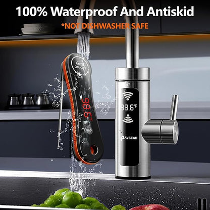 Digital Meat Thermometer for Food Cooking, Paysean 0.5s Instant Read ±0.5℉ with Auto-Rotating Backlit Display, IP67 Waterproof for Kithchen, Grilling, BBQ, Liquid, Gift for him