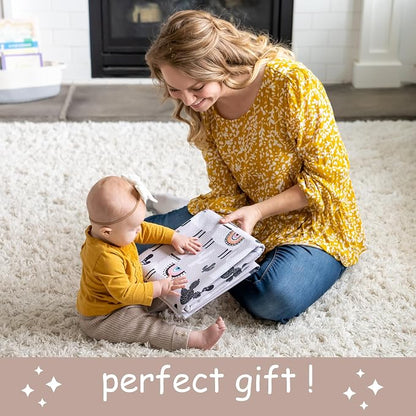 Splat Mat for Baby – Under High Chair Floor Mat Protects Wood, Vinyl and Carpet from Spills – Waterproof 4 Layer Baby Mat Bundle with Waterproof Matching Smock (51” x 51”)