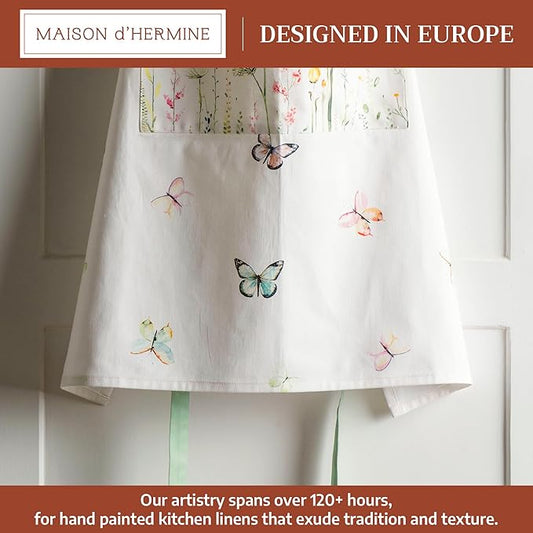 Maison d' Hermine 100% Cotton Apron for women with Pocket Kitchen Chef Apron for Men Cooking Spring Summer