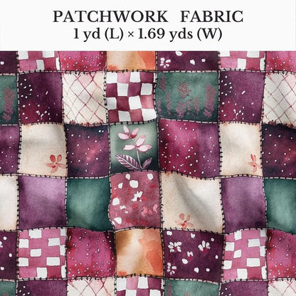 100% Cotton Fabric by the Yard – Turkish Quality Quilting & Sewing Fabric, 1 Yard x 1.69 Yards Wide, Patchwork Cotton for Crafts