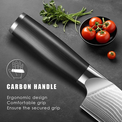 Damascus Chef Knife 8 Inch, Professional Japanese VG10 Damascus Steel Super Sharp Kitchen Knife, G10 Ergonomic Color Wooden Handle with Luxury Gift Box
