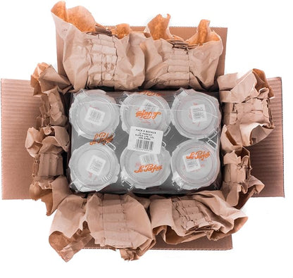 Le Parfait Super Jar 500mL (16oz) French Glass Preserving Jar w/Airtight Rubber Seal & Wire Bail Closure - BPA-Free Canning Jar for Pickles, Fruit, Sauce & Food Storage - Made in France Since 1930 6PK