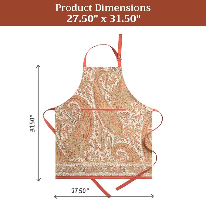 Maison d' Hermine 100% Cotton Apron for women with Pocket Kitchen Chef Apron for Men Cooking Spring Summer