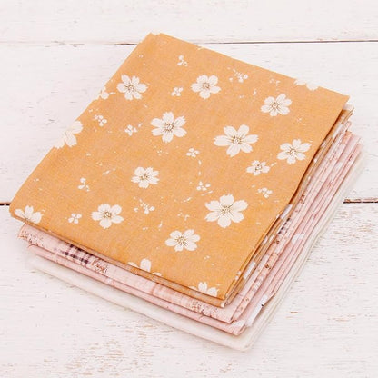 Threadart Exclusive 5 Fat Quarter Bundles - Ivory Vintage Prints 100% Cotton Fabric - Premium 100% Cotton Quilting Fabric - No Duplicates - Full Size Fat Quarters 18"x21" - Ivory
