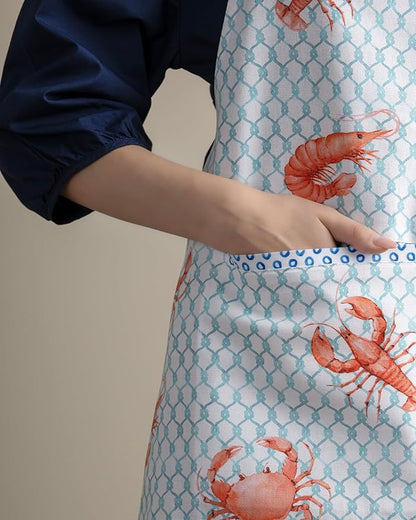 Maison d' Hermine 100% Cotton Apron for women with Pocket Kitchen Chef Apron for Men Cooking Spring Summer