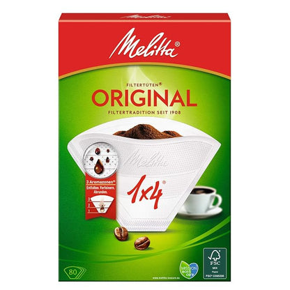 Melitta Filter Bags 1x4 3 Aroma Zones White (Pack of 80)