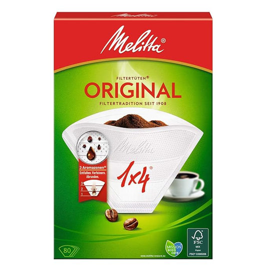 Melitta Filter Bags 1x4 3 Aroma Zones White (Pack of 80)