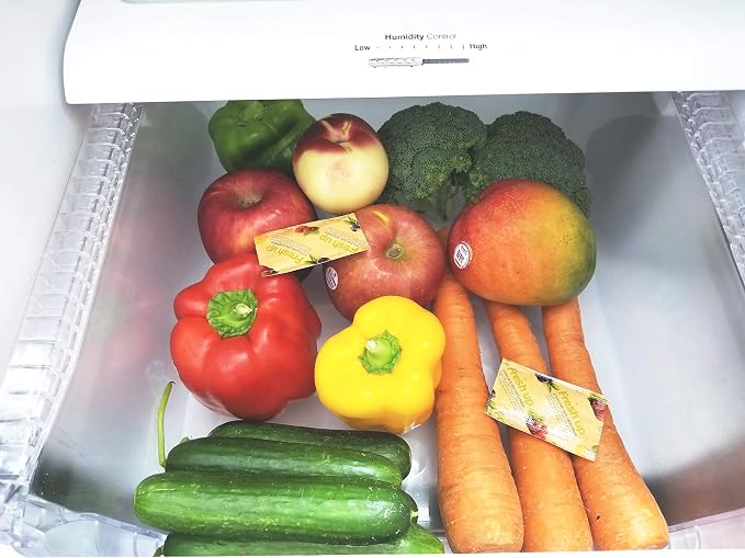 Fresh & Fresh 5 Gram (60 Pack) Produce Saver Ethylene Gas Absorber - Produce Freshness Packets to Extend Freshness of Vegetables, Flowers, Fruits, Banana, Kiwi, Tomato, Avocado