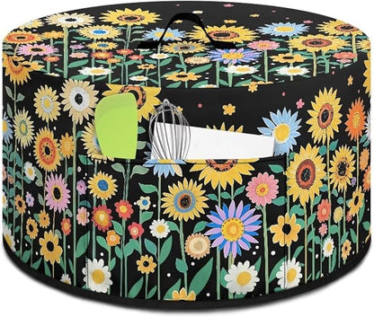 Sunflower Daisy Slow Cooker Cover for Pot Dust Cover Fits for Most 6-8 Quart Oval Slow Cooker Dustproof Small Appliance Accessories Decor
