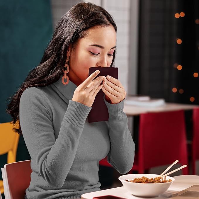 Utopia Kitchen Burgundy Cloth Napkins [12 Pack, 18x18 Inch] Absorbent Cotton Blend Washable and Reusable for Dinner, Restaurant, Lunch, Wedding and Hotel