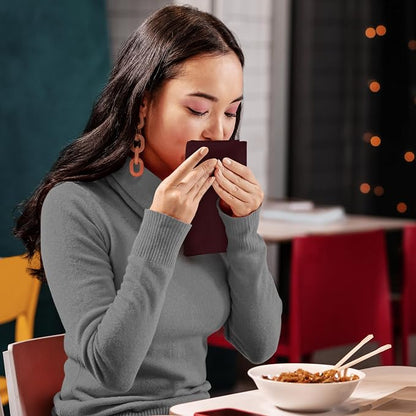 Utopia Kitchen Burgundy Cloth Napkins [12 Pack, 18x18 Inch] Absorbent Cotton Blend Washable and Reusable for Dinner, Restaurant, Lunch, Wedding and Hotel