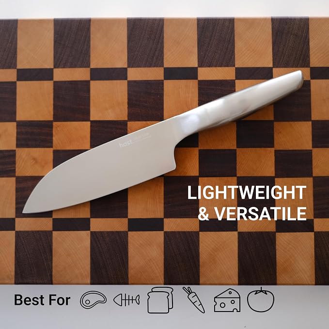 HAST 6.3-inch Santoku Knife, Ultra-Sharp, Premium Japanese Carbon Steel, Lightweight, Ergonomic & Award-Winning Design
