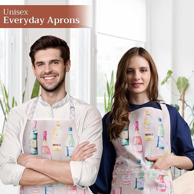 Maison d' Hermine 100% Cotton Apron for women with Pocket Kitchen Chef Apron for Men Cooking Spring Summer