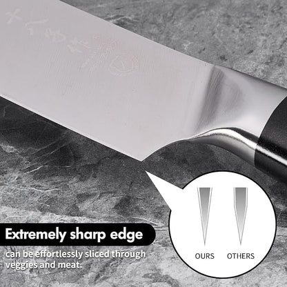SHI BA ZI ZUO Meat Cleaver Set, 2 Pieces Professional Butcher Knife and Chef Knife Bone Chopper Perfect for Restaurants and Home Kitchen Use