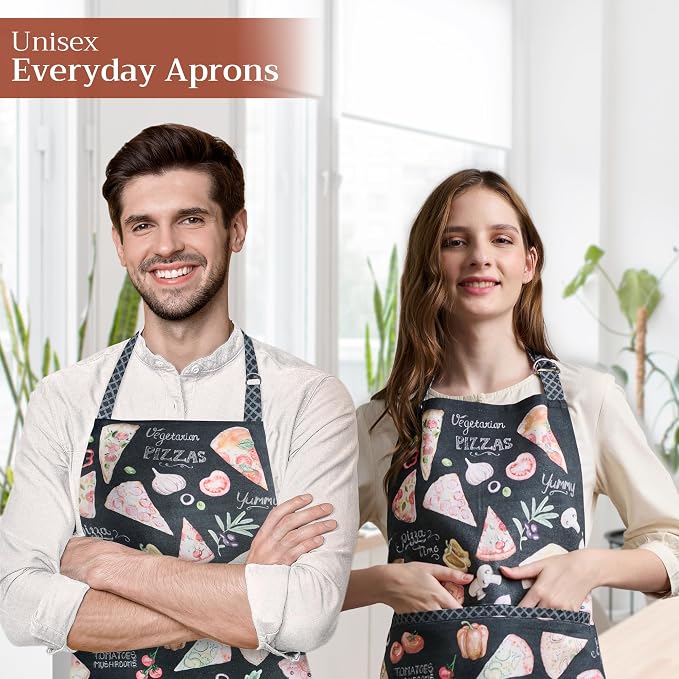 Maison d' Hermine 100% Cotton Apron for women with Pocket Kitchen Chef Apron for Men Cooking Spring Summer