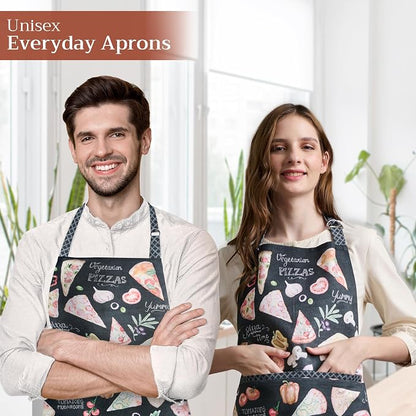 Maison d' Hermine 100% Cotton Apron for women with Pocket Kitchen Chef Apron for Men Cooking Spring Summer