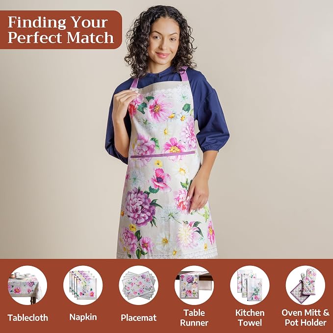 Maison d' Hermine 100% Cotton Apron for women with Pocket Kitchen Chef Apron for Men Cooking Spring Summer