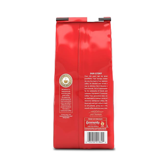 Community Coffee Toasted Hazelnut Flavored 12 Ounce, Medium Roast Ground Coffee, 12 Ounce Bag (Pack of 2)