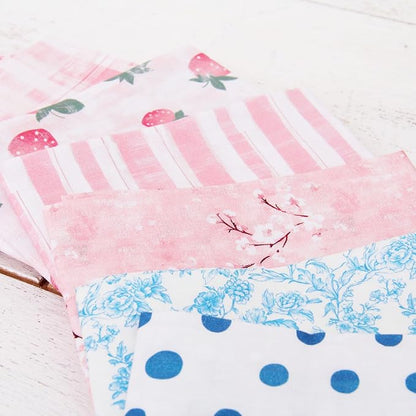 Threadart Exclusive 15 Fat Quarter Bundles - Baby Pastel Vintage Prints 100% Cotton Fabric - Premium 100% Cotton Quilting Fabric - No Duplicates - Full Size Fat Quarters 18"x21" - Baby Pastel