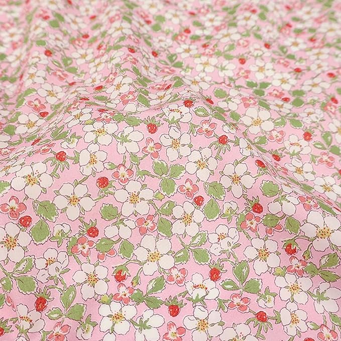 Nodsaw Jelly Roll Fabric Strips for Quilting, Crafting, and Sewing, 42 Strip Bundle, Soft Cotton for Blanket, Rug, Upholstery, Home Decor, and Purse Making, Spring Pastel Floral