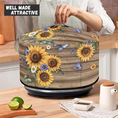 Slow Cooker Dust Cover Compatible with 6-8 qt Crock for Pot Sunflower Butterfly Pattern Small Kitchen Appliance Decor Dust Cover