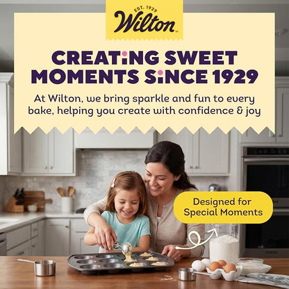 Wilton Gold Non-Stick Muffin Top Pan - Perfect for Muffin Tops, Egg Bites & Mini Layered Cakes - Made without PFAS & Scratch Resistant - 11 x 16 Inch