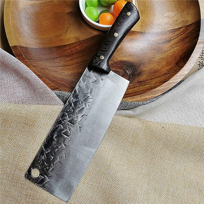 kitchen knives, 7.5-Inch Cleaver Knife Professional Handmade Forged High Carbon Steel Butcher Knife for Vegetable Meat Cleavers with Wood Handle for Family Restauran