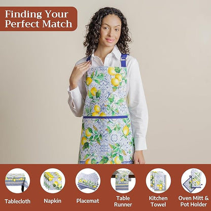 Maison d' Hermine 100% Cotton Apron for women with Pocket Kitchen Chef Apron for Men Cooking Spring Summer