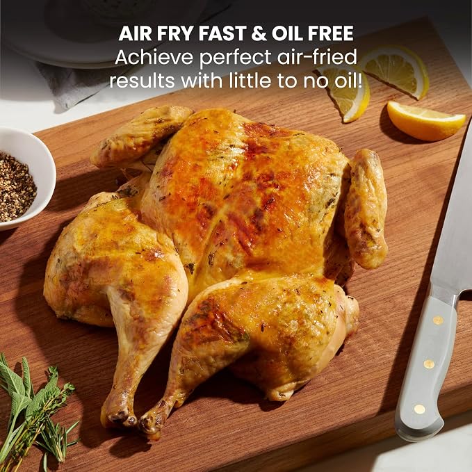 Chefman TurboFry Touch Air Fryer, 8-Quart Family Size, One-Touch Digital Controls for Healthy Cooking, Presets for French Fries, Chicken, Meat, Fish, Nonstick Dishwasher-Safe Parts, Black