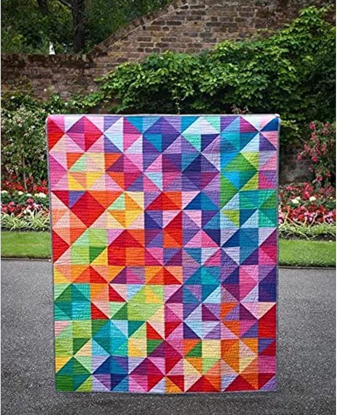 HANPATQUI 50PCS 5 x 5 inch Solid 100% Cotton Fat Quarters Fabric for Sewing and Quilting Bundles Precut Fabric Square for DIY Craft Patchwork