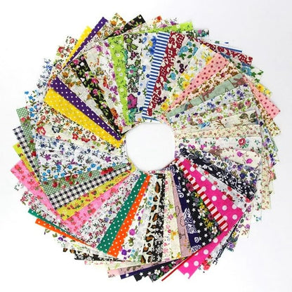 60 Pcs 4" x 4"(10cm x 10cm) Assorted Craft Fabric Bundle Squares Patchwork Fabric Sets for DIY Sewing Scrapbooking Quilting Dot Pattern