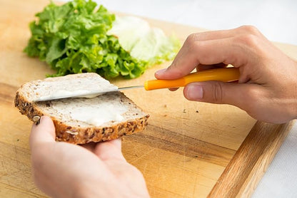 Zyliss Sandwich Knife & Condiment Spreader - Sandwich Spreader Knife for Butter, Cream Cheese, & Jellies - Butter for Bagels & Toast - Orange (Pack of 6)