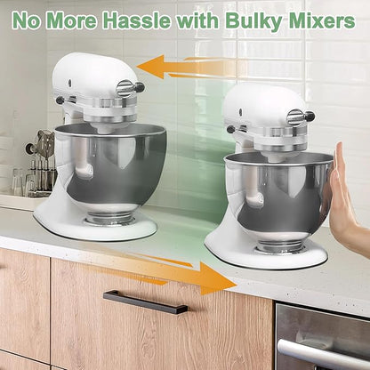 Mixer Slider Mat Compatible with KitchenAid 5-8 Quart Bowl-Lift Stand Mixer, Sliding Tray Accessories for 5-8 Qt Bowl Lift Stand Mixer, Clear