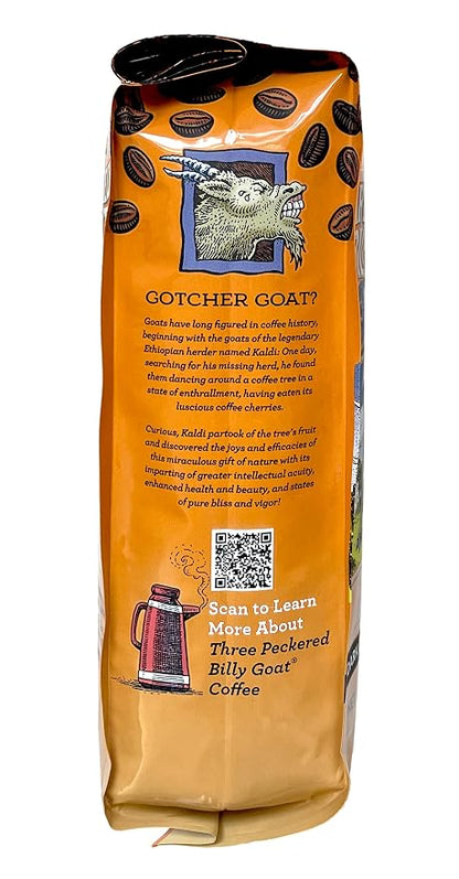 Raven's Brew Coffee Bold Organic Coffee Dark Roast Whole Bean - Organic Three Peckered Billy Goat 12oz