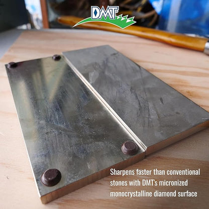 DMT D8E Dia-Sharp Bench Stone - Diamond Knife Sharpener for the Workshop, Jobsite or Kitchen - Extra Fine- Flat Diamond Sharpening - Non-Slip Knife Sharpener- Made in the USA - 8 x 3 x 0.38 Inches