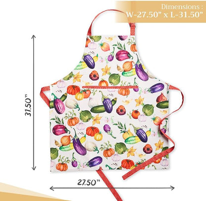 Maison d' Hermine 100% Cotton Apron for women with Pocket Kitchen Chef Apron for Men Cooking Spring Summer