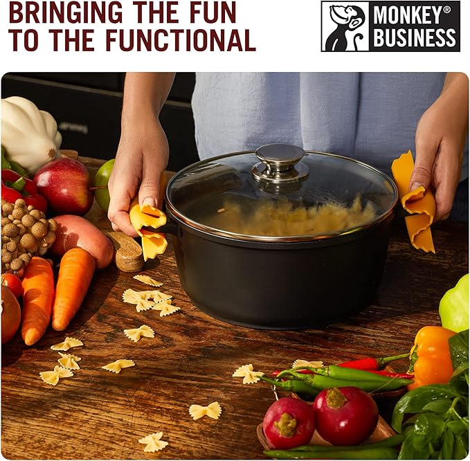 Monkey Business Farfalloni-Shaped Pot Holders – Mini Silicone Pinch Mitts | Fun Silicone Pot Gripper & Kitchen Gadget | Quirky Pasta-Inspired Kitchen Gadgets Collection
