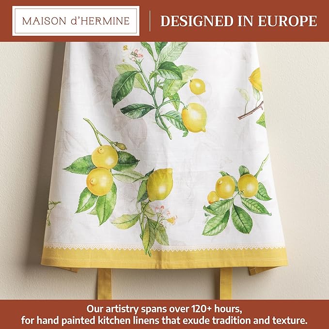Maison d' Hermine 100% Cotton Apron for women with Pocket Kitchen Chef Apron for Men Cooking Spring Summer